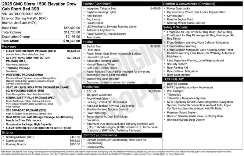 gmc sierra 1500 2025 3GTUUCED5SG216556 image gmc sierra 1500 2025 3GTUUCED5SG216556 image